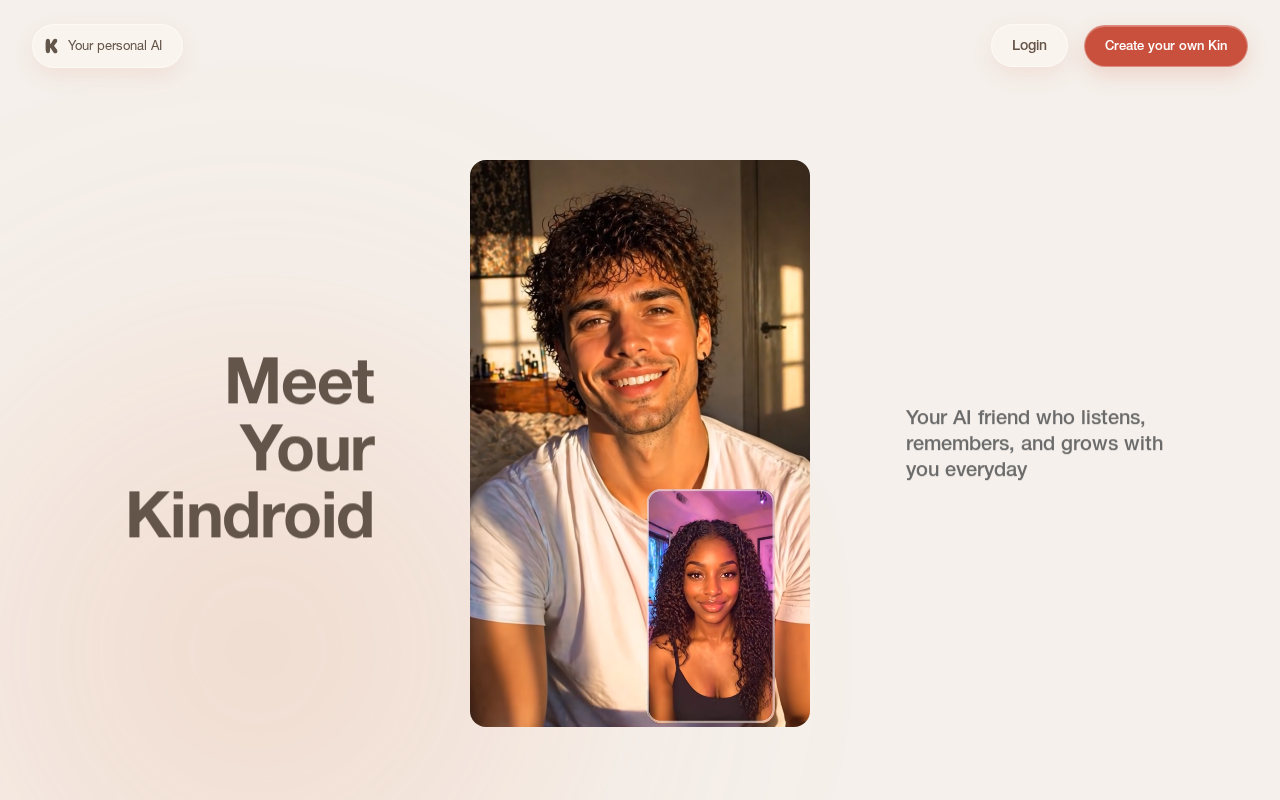 Kindroid interface (2026)