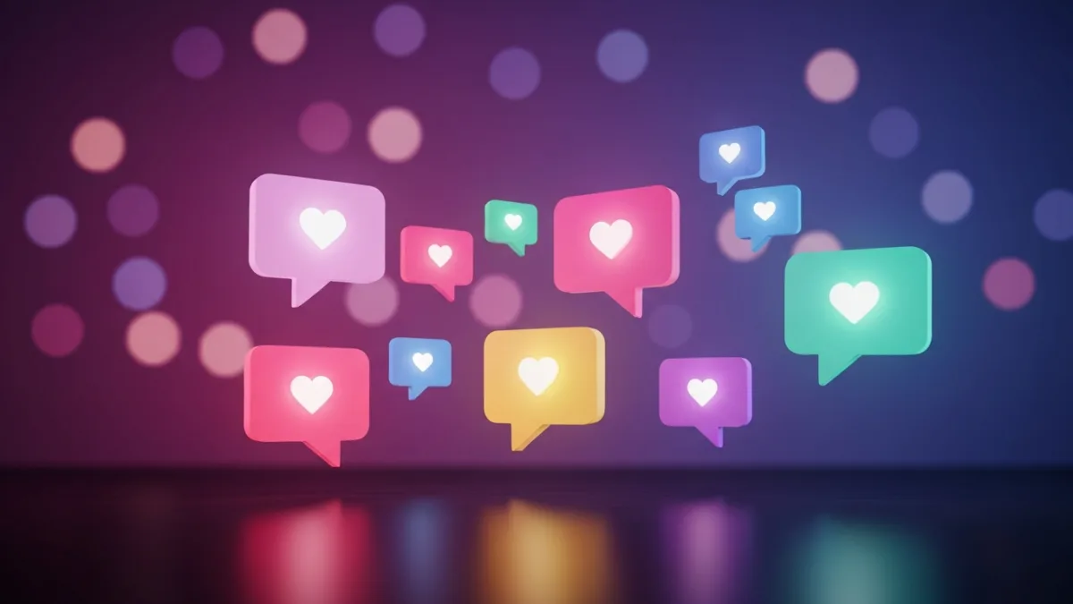 Colorful AI chat speech bubbles with heart icons — best Candy AI alternatives and AI companion apps 2026 Colorful AI chat speech bubbles with heart icons — best Candy AI alternatives and AI companion apps 2026