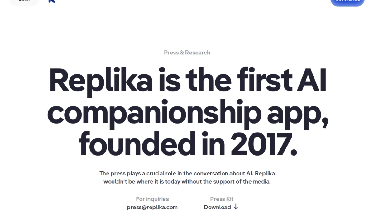 Replika interface (2026) Replika interface (2026)