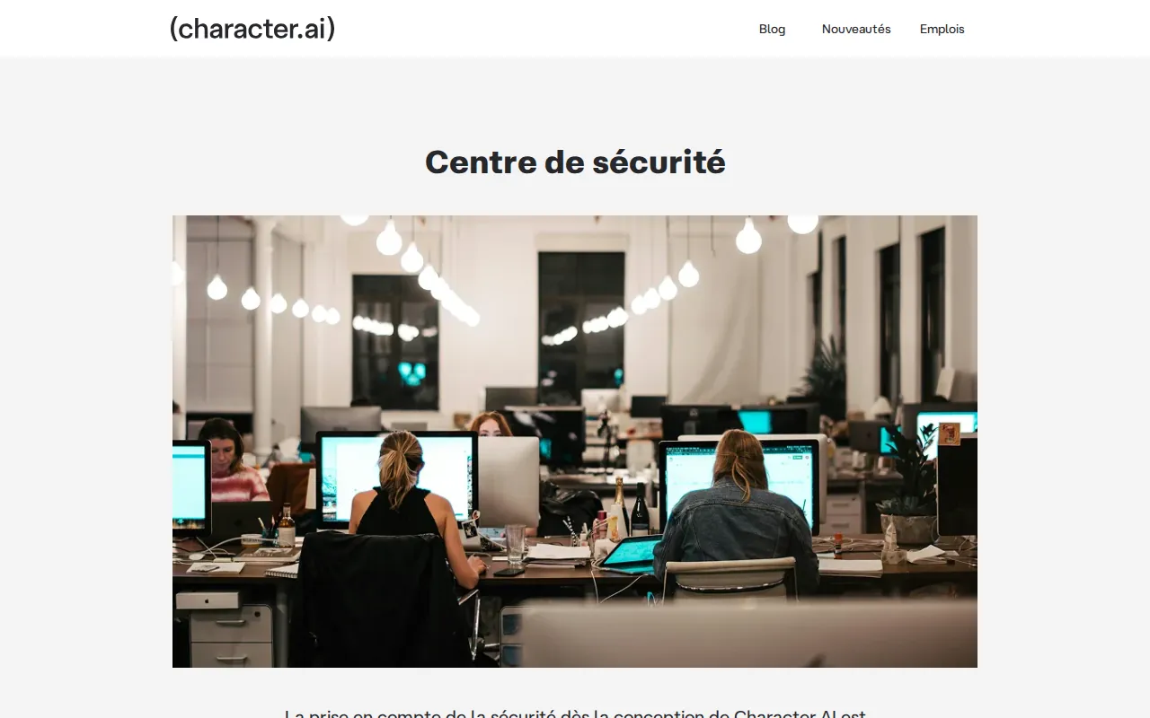 Character.AI interface (2026)