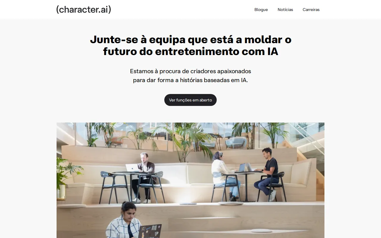Character.AI interface (2026) Character.AI interface (2026)
